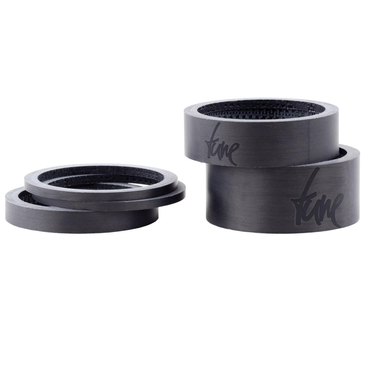 Jeu d'entretoises en carbone pour tubes de direction de 1 1/8 po